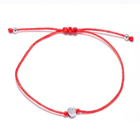 bracelet en cordon femme rouge