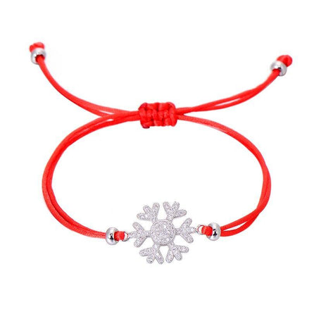 bracelet cordon breloque rouge