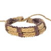 bracelet en corde femme marron