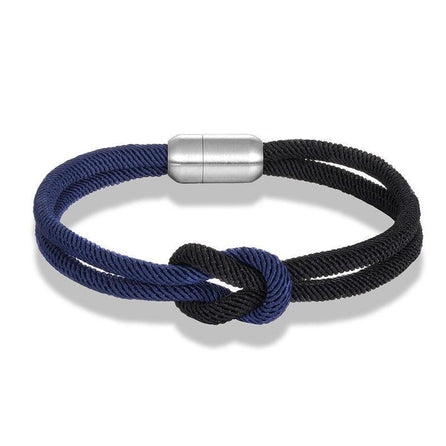 bracelet homme corde marin bleu et noir