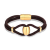 bracelet cordon homme luxe marron