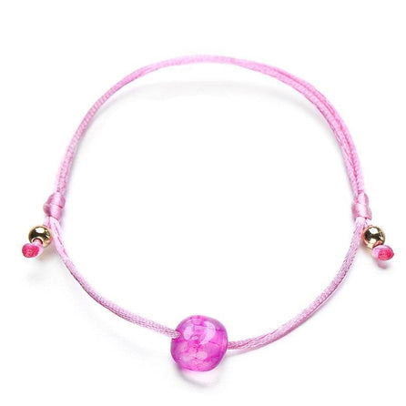bracelet femme cordon réglable rose