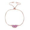 bracelet chaîne rose femme