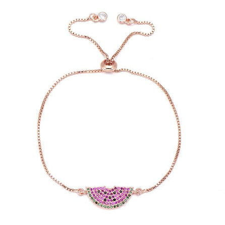 bracelet chaîne rose femme