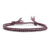 bracelet cordon fin violet