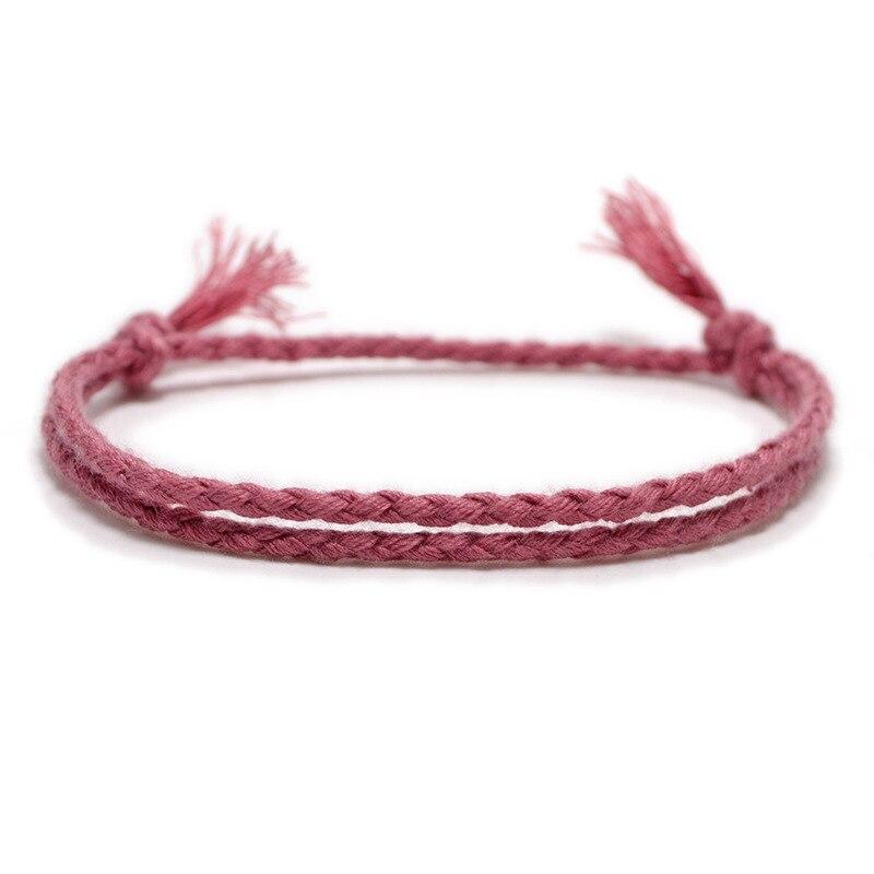 bracelet cordon rose mixte