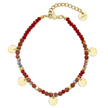 bracelet petite perle couleur rouge