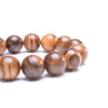 bracelet homme perle en bois santal marron