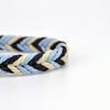 bracelet corde pour homme tressé bleu et blanc