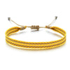 bracelet en fil coton jaune