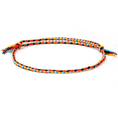 bracelet corde tressée multicolore