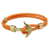 bracelet ancre homme orange