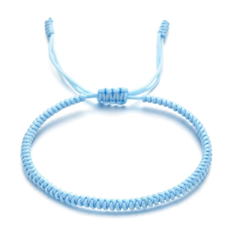 bracelet cordon tressé turquoise