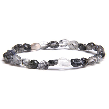 bracelet en perles naturelles noires