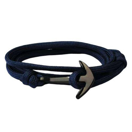 bracelet avec une ancre pour homme bleu marine
