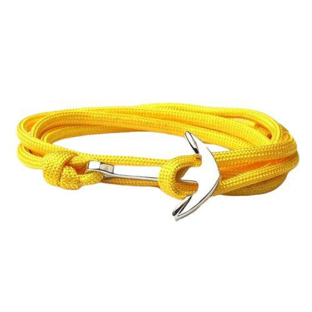 bracelet ancre marine homme jaune