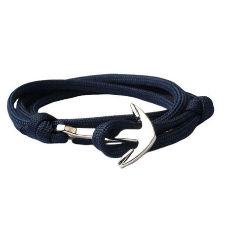 bracelet ancre marine homme bleu marine