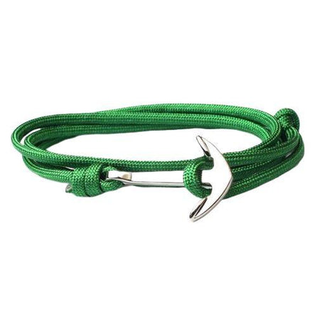 bracelet ancre marine homme vert