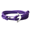 bracelet ancre marine homme violet