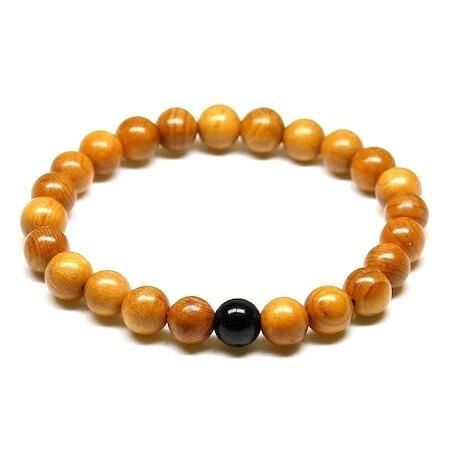 bracelet perle bois femme bouddhiste
