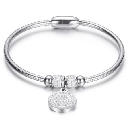 bracelet acier breloque femme tendance