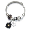 bracelet en acier et céramique femme