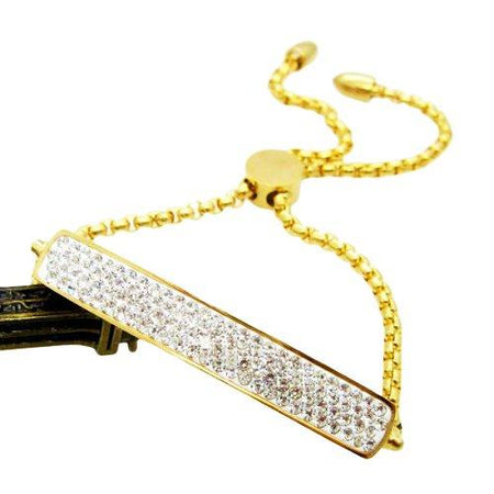 bracelet acier femme doré