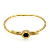 bracelet acier jonc femme doré