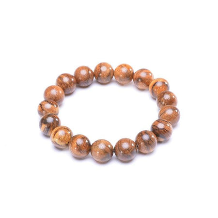bracelet bille bois homme marron