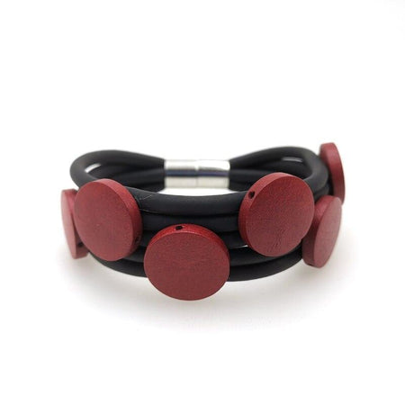 bracelet caoutchouc femme noir