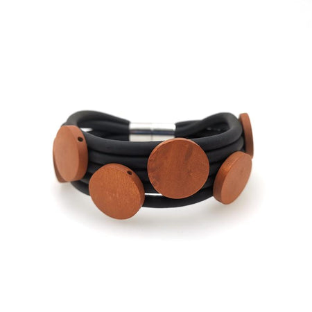 bracelet caoutchouc noir femme