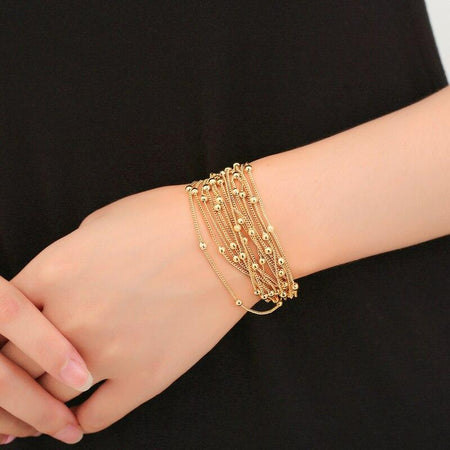 bracelet chaîne et perles tendance