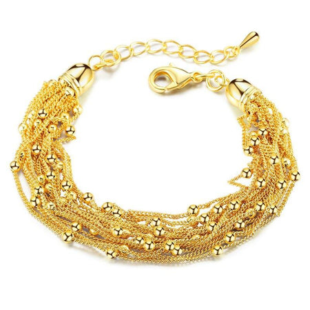 bracelet chaînes et perles femme