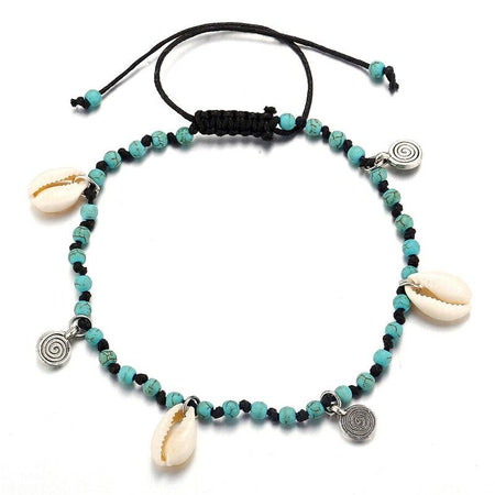 bracelet cheville coquillage tendance