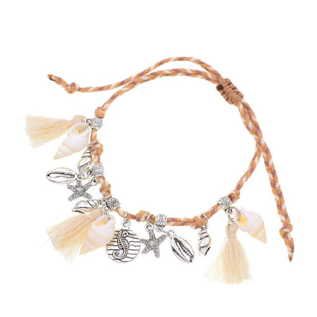 bracelet coquillage cheville femme