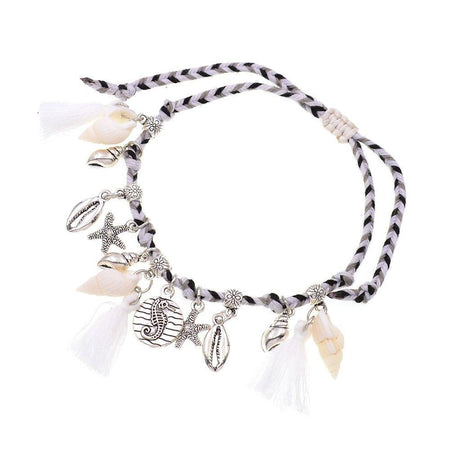 bracelet coquillage cheville tendance