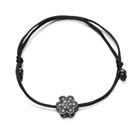 bracelet cordon coulissant femme noir