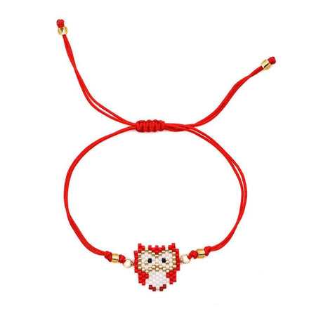 bracelet cordon enfant rouge