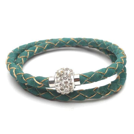bracelet cordon liège vert