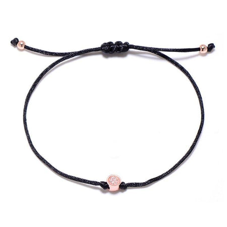 bracelet en cordon femme noir