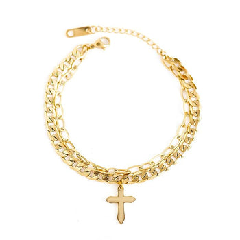 bracelet croix fantaisie femme