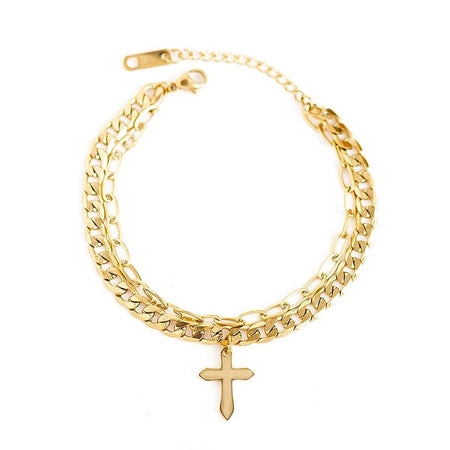 bracelet croix fantaisie femme