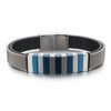 bracelet cuir et métal homme tendance