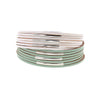 bracelet cuir femme blanc et vert