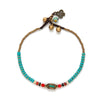 bracelet de cheville ethnique vert