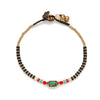 bracelet de cheville ethnique noir