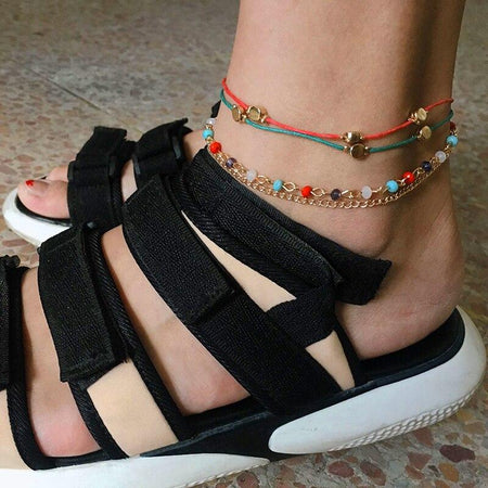 bracelet de cheville femme perle