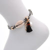 bracelet cheville pompon tendance
