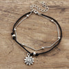 bracelet de cheville noir femme