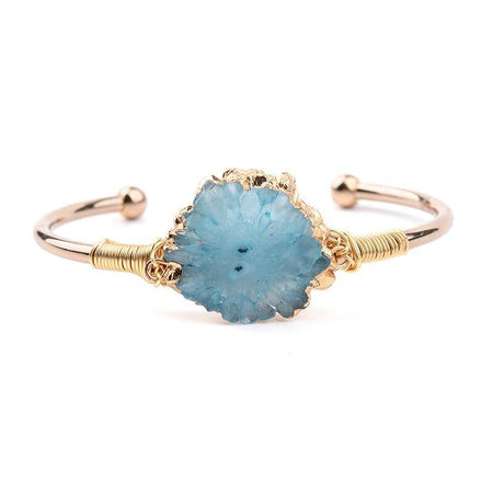 bracelet demi jonc pierre naturelle